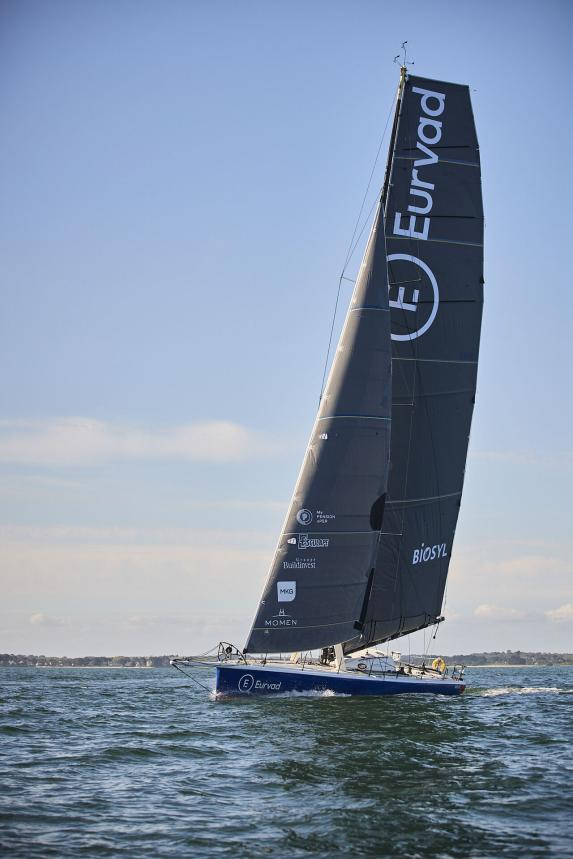 Tanguy Caradec à bord de l’Open 50 Eurvad