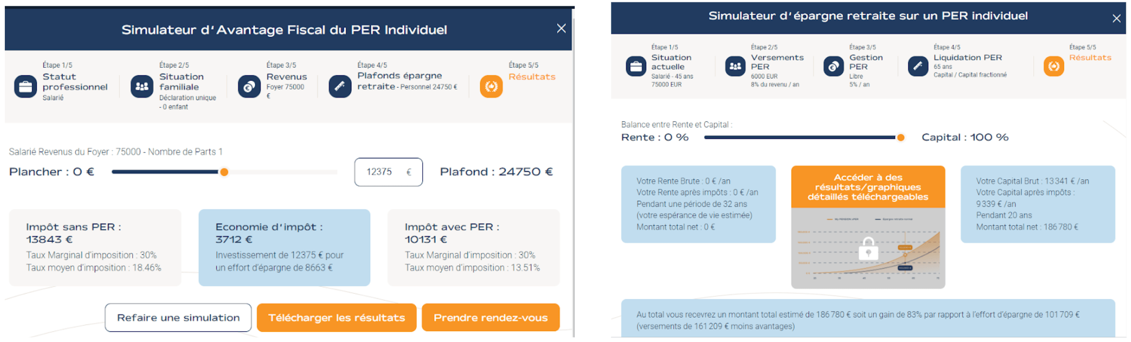 Simulateurs d’épargne retraite en ligne