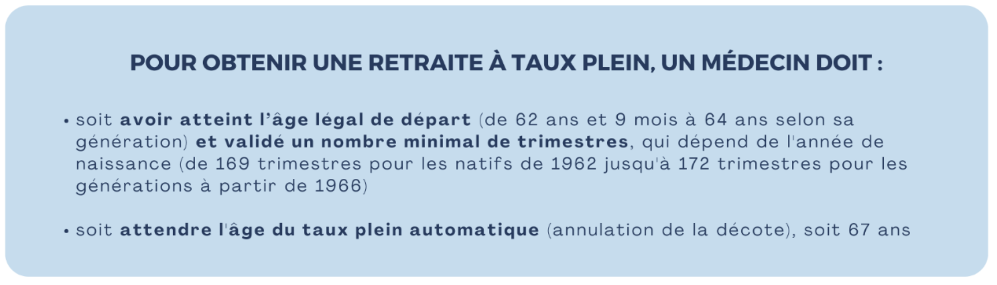 retraite taux plein âge légal
