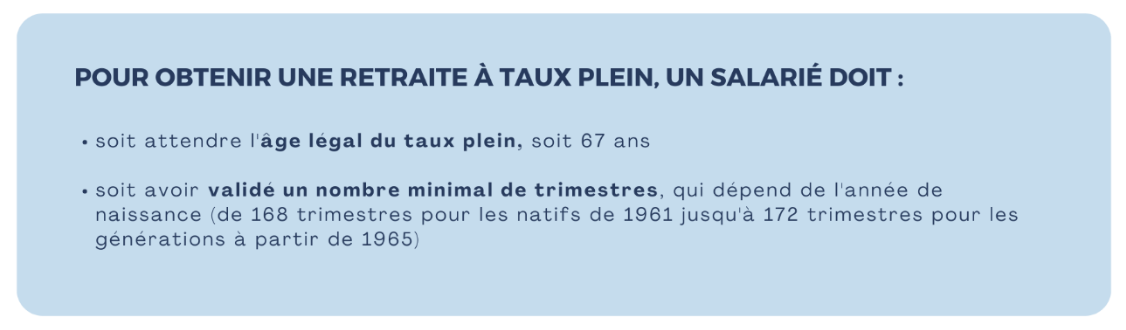 Obtenir une retraite à taux plein : valider des trimestres ou avoir l’âge légal 